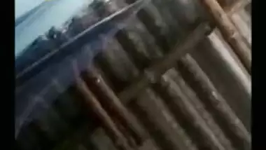 Village lady exposing nipple