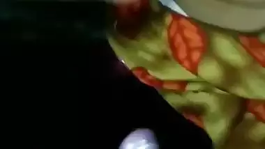 Punjaban gives an Indian blowjob with a condom on