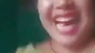 Chubby milf exposes her naked body during video call sex