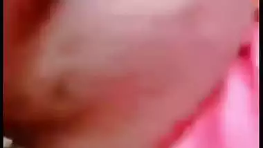 Nude desi lady tempts the man during a video call sex