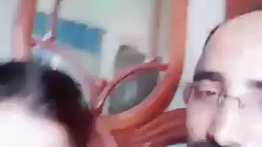 Pervert sucks his Bhabhi’s boobs and kisses her